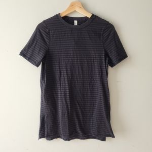 Lululemon Black Sheer Stripe Tee Short Sleeve 4